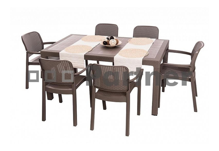 Zahradní kreslo Kara (cappucino) (Plast)