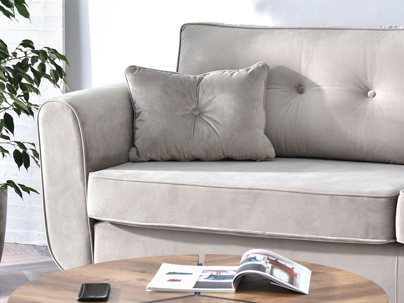 Pohovka dvousedačka Bacteria (béžová + černá)