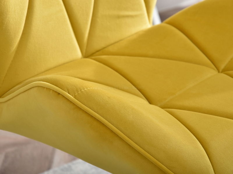 Křeslo Velma M (žlutá + chromová)