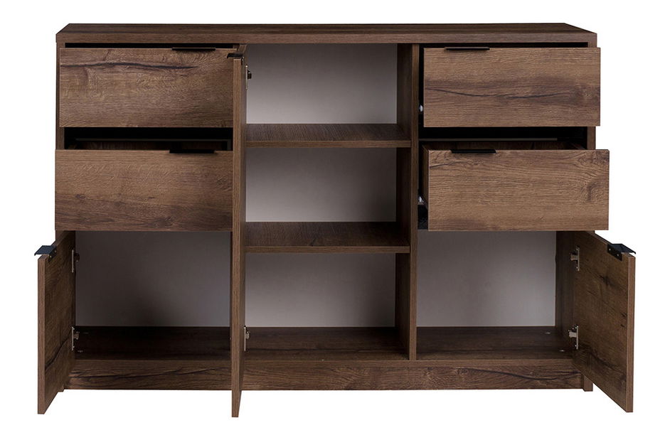 Komoda Desayuno K3D4SZ (dub monastery + lesk černý)