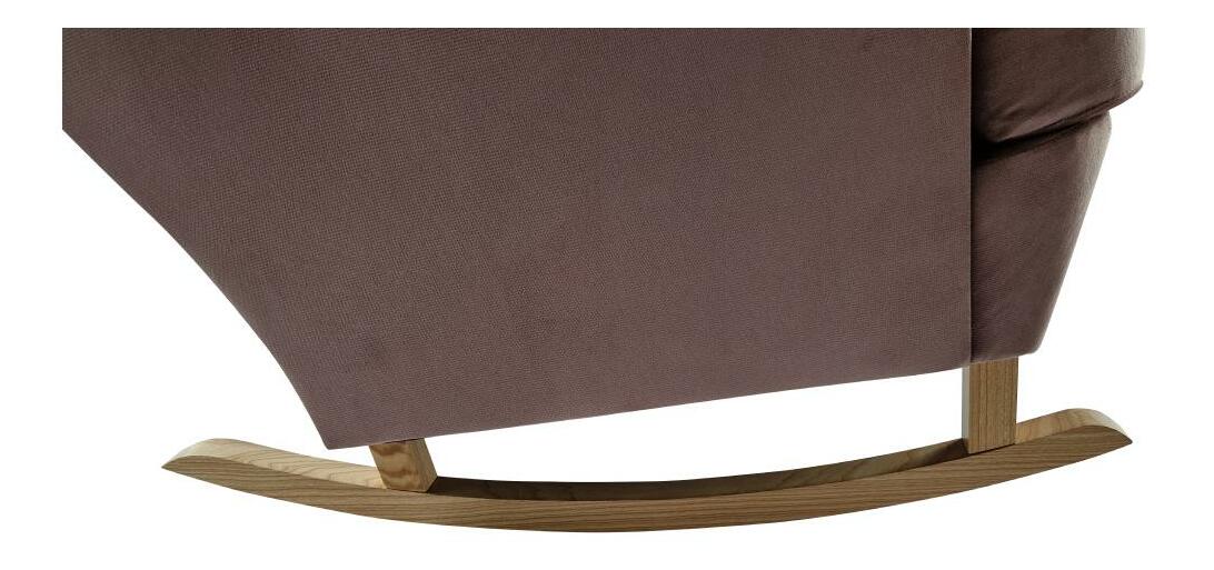 Houpací křeslo ušák Trasmitirle (růžová + buk)