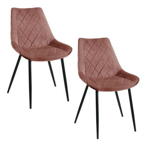 Jídelní židle Sariel (růžová) (2ks)