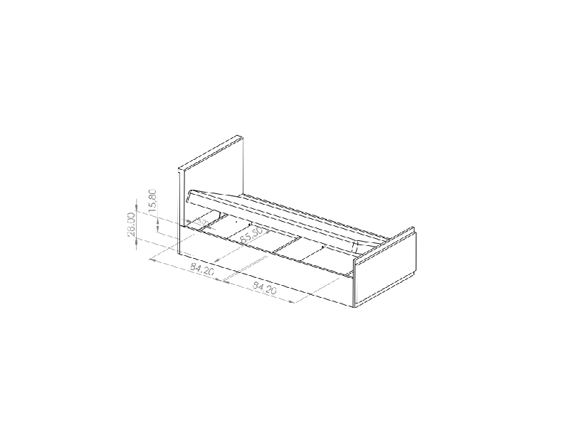 Jednolůžková postel 90 cm Iweta P (bílá matná + béžová) (s roštem a matrací)