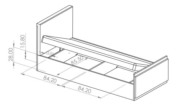 Jednolůžková postel 90 cm Iweta P (bílá matná + béžová) (s roštem a matrací)