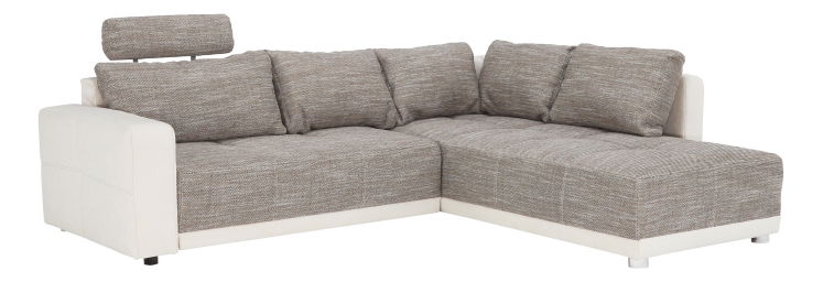 Rohová sedací souprava Olubria (krémová + hnědá) (P)