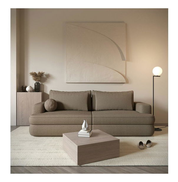 Pohovka trojsedačka Mello (béžová + černá)