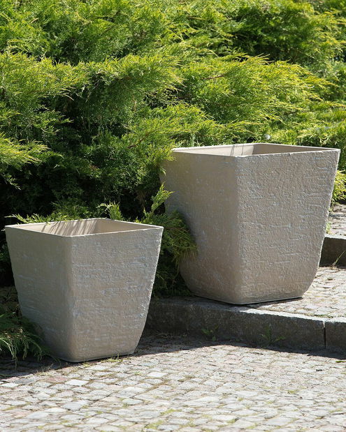 Sada 2 květináčů 53 cm Dedlos (béžová)