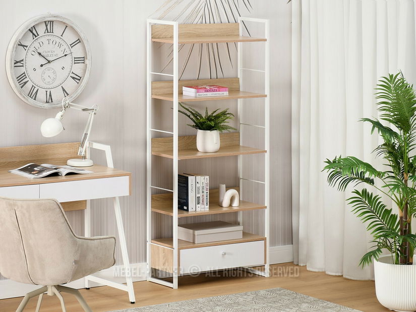 Regál Luca (sonoma + bílá)