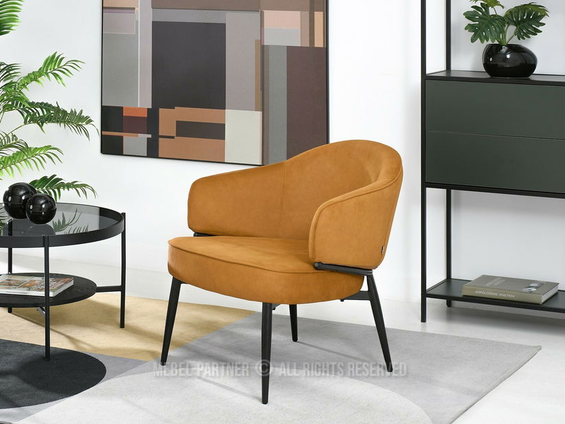 Křeslo Alfredo (med + černá)