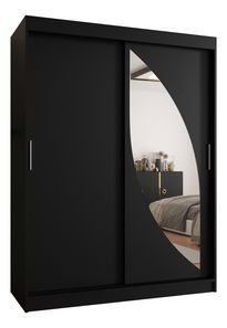 Šatní skříň 150 cm Milain (černá)