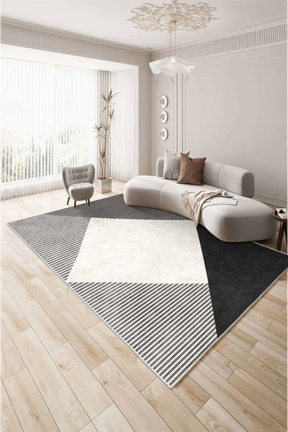 Koberec 160 x 230 cm Stefanie 28 (šedá + černá)