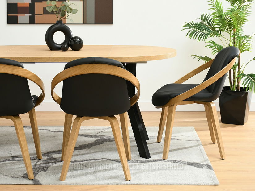 Židle Lila K (černá + dub)