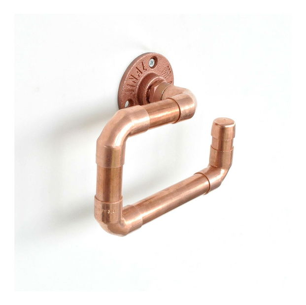 Nástěnný držák na toaletní papír Mapeno 9 (růžová + zlatá)