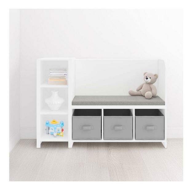 Regál Benco (bílá + šedá)