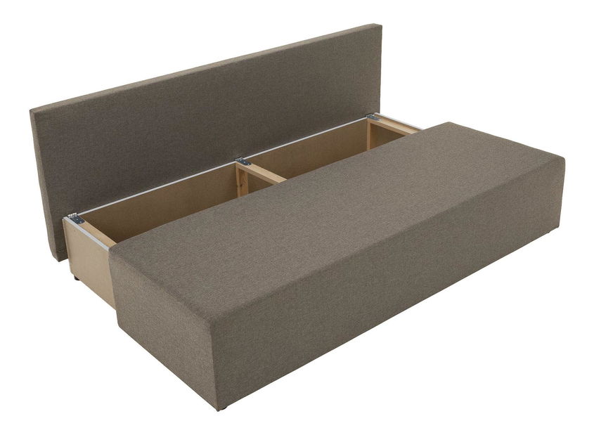 Rozkládací pohovka Elevo (hnědá) (s úl. prostorem)