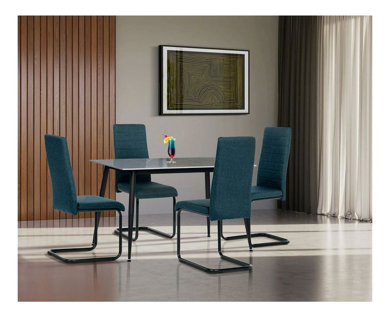 Jídelní stůl Human (mramor šedý) (pro 4 osoby)