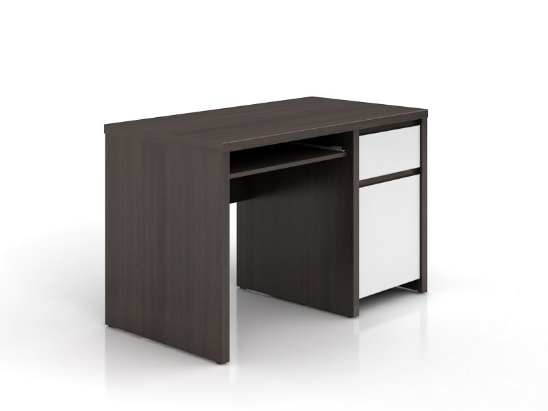 PC stolek BRW Kaspian BIU1D1S/120 (wenge + lesk bílý)