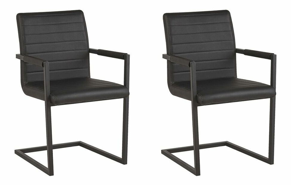 Set 2 ks. jídelních židlí BAFORA (černá)