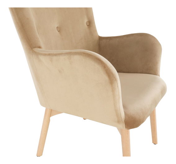 Křeslo s taburetem Lance New (béžová)