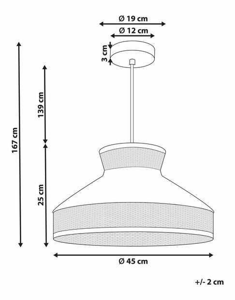 Závěsné svítidlo Berto (žlutá)