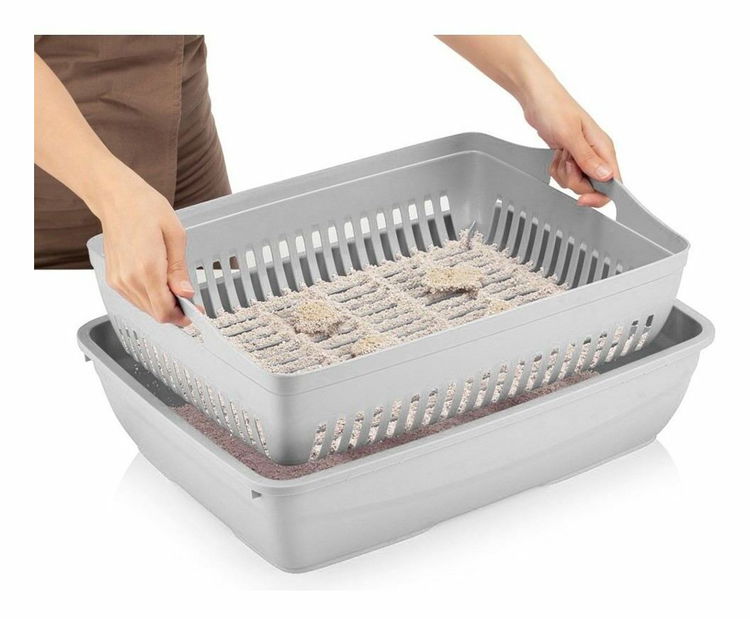 Kočičí záchod Catty (bílá + fialová)