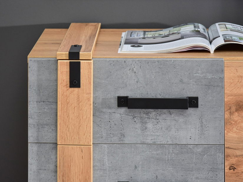 Obývací stěna Suspendera SH06 (dub + černá)