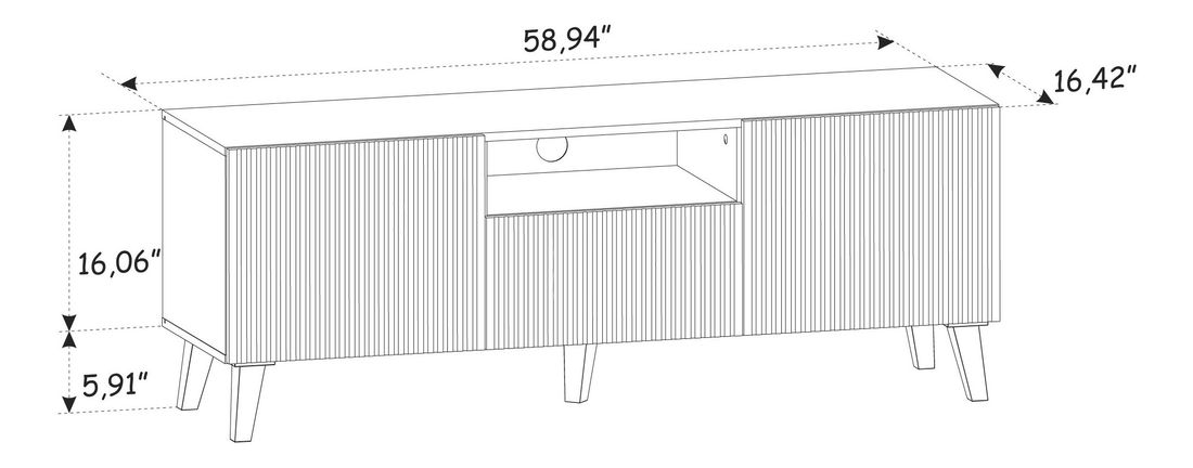 Komoda Rawy 3D3S (bílá)