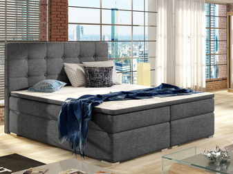 Boxspring postel 160 cm Irma 01 (tmavě šedá)