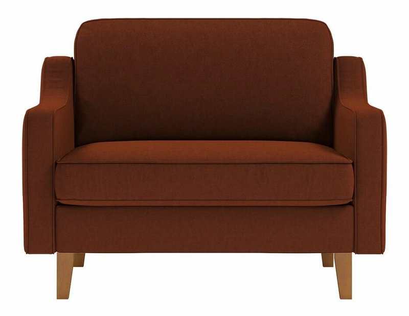 Křeslo Dělají L (cihlová + ořech)