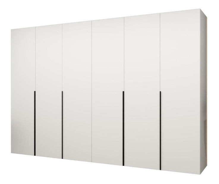 Šatní skříň 300 cm Alice 1 (bílá + černá)