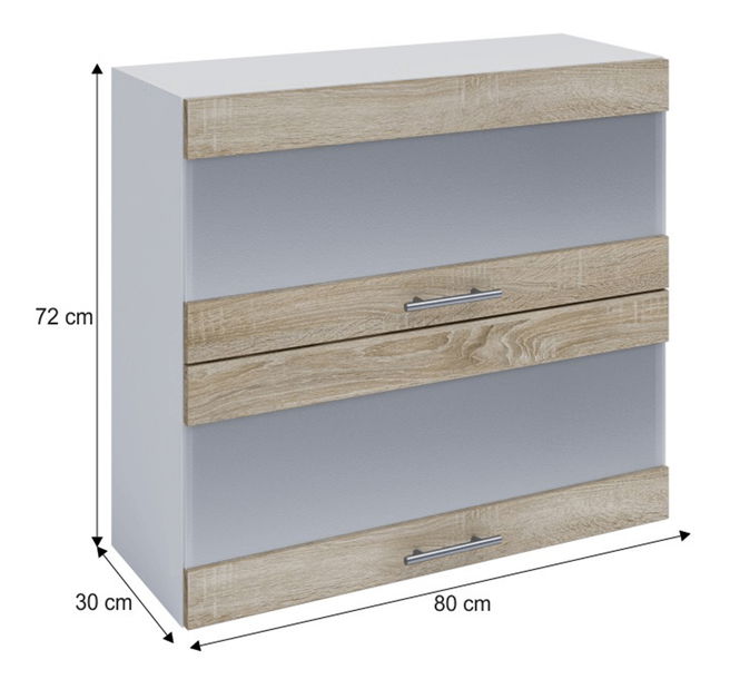 Horní kuchyňská skříňka W80K2S Flor