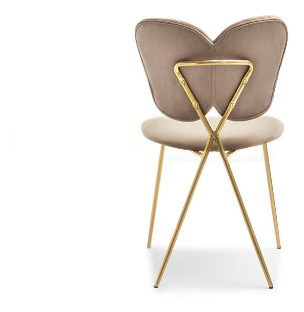 Židle Wrangler (béžová + zlatá)