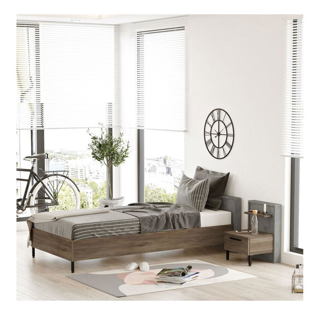 Souprava nábytku do dětského pokoje Hamerella 9 (hnědá + šedá + černá)