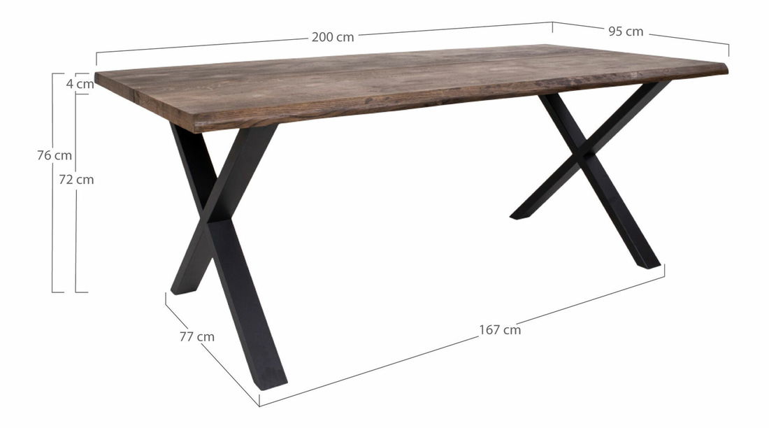 Jídelní stůl Tvameria 9 (tmavě hnědá)