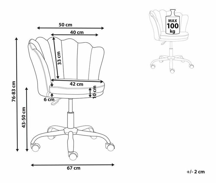 Kancelářská židle Monza (zelená)