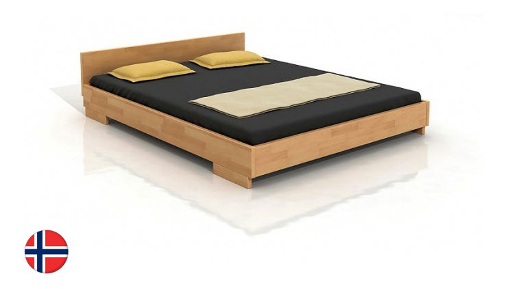 Manželská postel 200 cm Naturlig Larsos Long (buk) (s roštem)