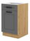 Dolní kuchyňská skříňka Lucid 50 D 1F 1S (dub artisan + dustgrey)