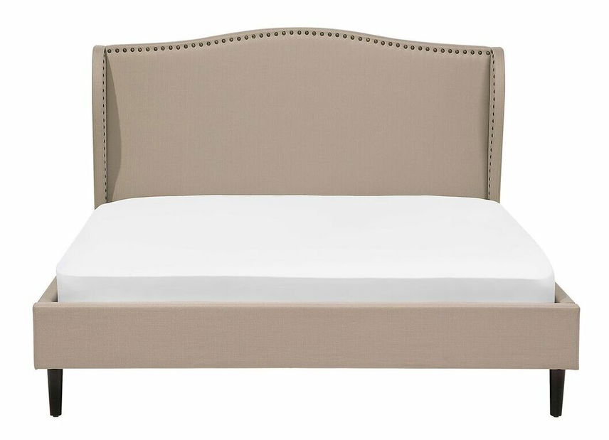 Manželská postel 160 cm COLLETTE (s roštem) (béžová)
