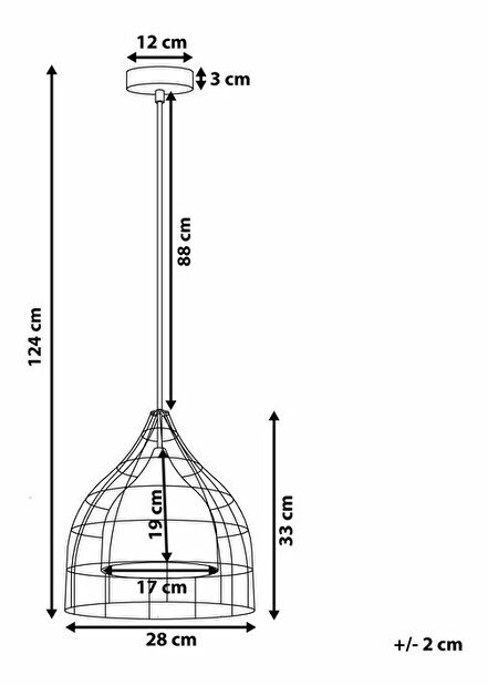 Závěsná lampa Tersa (černá)