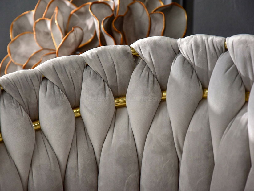 Jídelní židle Radio (šedá + zlatá)