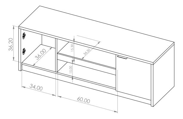 Tv stolek Desayuno RTV2D (dub monastery + lesk černý)