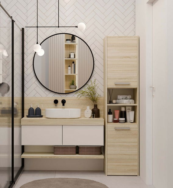 Koupelnová skříňka Samways 3 (dub sonoma)