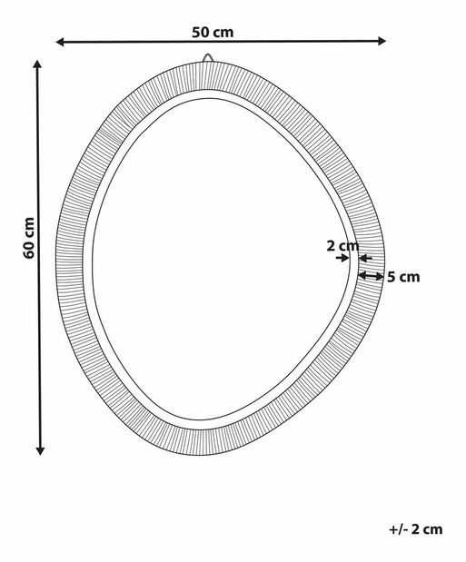 Nástěnné zrcadlo Zaria (přírodní)