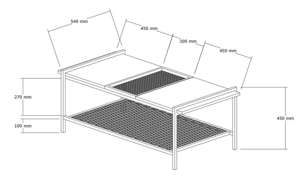Konferenční stolek Daluva (ořech + černá)
