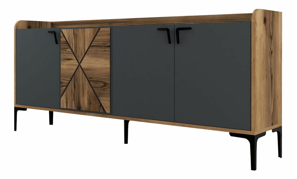 Skříňka Venedikt (Ořech + Antracit)