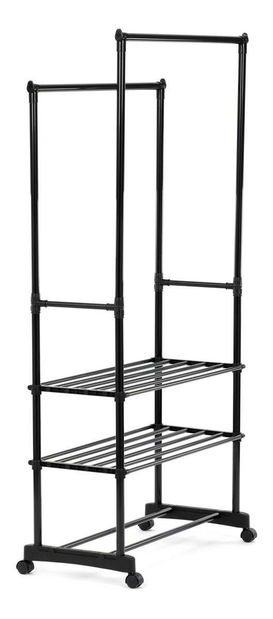 Věšák na kolečkách Ganaban (černá)