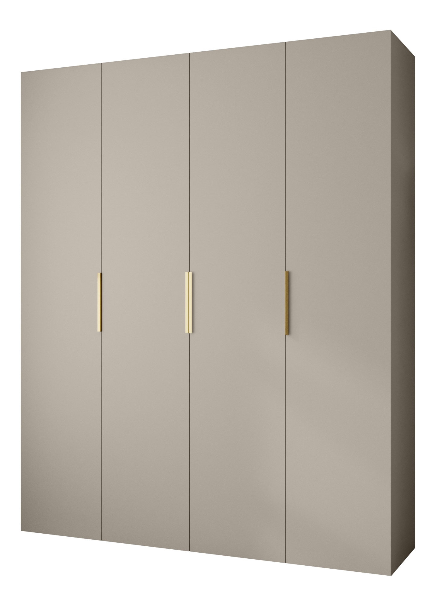 Šatní skříň 200 cm Carmela 50-4 (kašmír + zlatá)