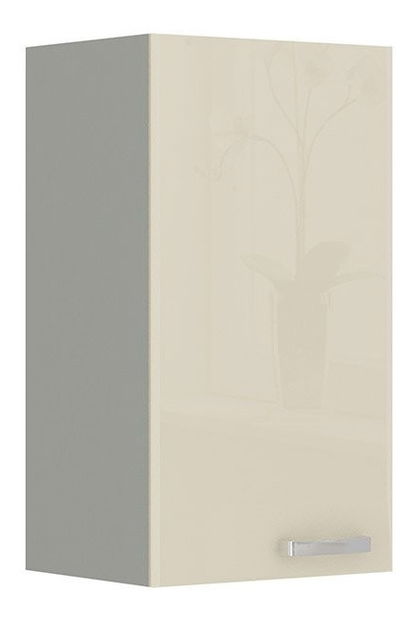 Horní kuchyňská skříňka Milo 40 G-72 F (šedá + krémový lesk)