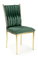 Jídelní židle Kimiko (tmavozelená + zlatá)
