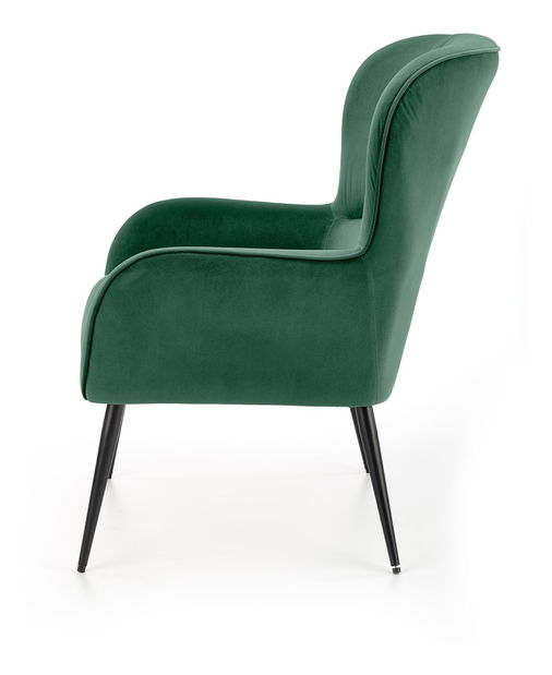 Křeslo Varon (tmavě zelená + černá)